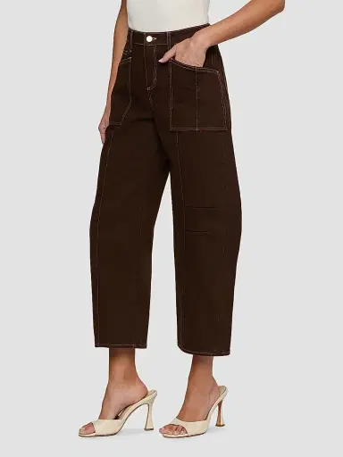 L'Agence Women's Cody High-Rise Rodeo Jeans - Brown Natural Contrast - Size 32 | Thumbnail 5 L'Agence Women's Cody High-Rise Rodeo Jeans - Brown Natural Contrast - Size 32 | Thumbnail 5
