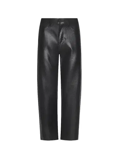 L'Agence Women's Mallis High-Rise Barrel-Leg Jeans - Noir Coated - Size 32 | Thumbnail 1 L'Agence Women's Mallis High-Rise Barrel-Leg Jeans - Noir Coated - Size 32 | Thumbnail 1