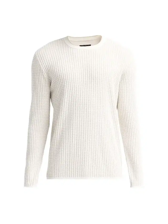 rag & bone Men's Harvey Textured Knit Crewneck Top - Chalk