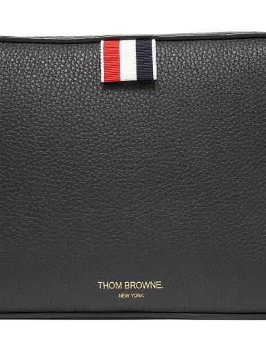 Thom Browne Pebble Grain Leather Cosmetic Bag - Black | Thumbnail 6