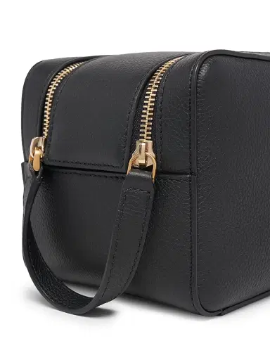Thom Browne Pebble Grain Leather Cosmetic Bag - Black | Thumbnail 7