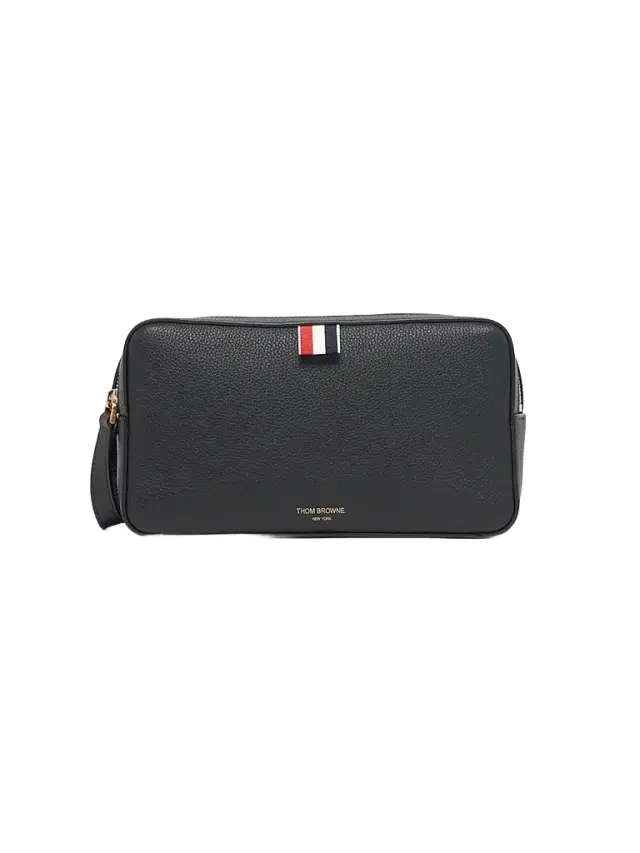 Thom Browne Pebble Grain Leather Cosmetic Bag - Black
