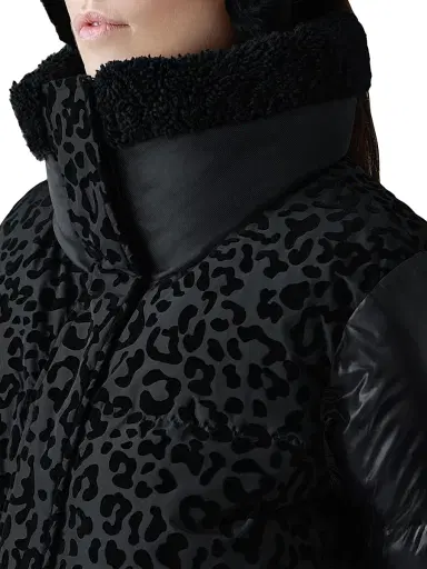 Mackage Women's Lydana Leopard Print Down Puffer - Black - Size Large | Thumbnail 5