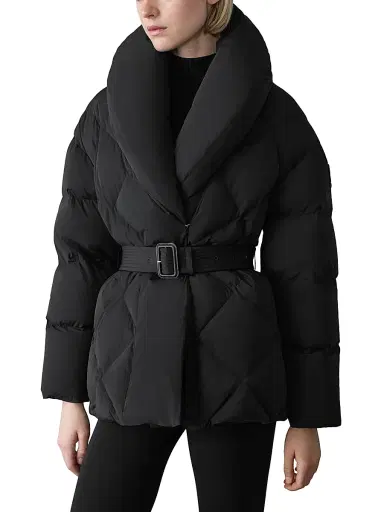 Mackage Women's Olive Down Belted Jacket - Black - Size XL | Thumbnail 2