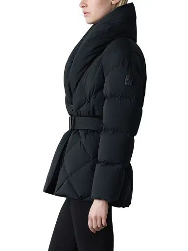 Mackage Women's Olive Down Belted Jacket - Black - Size XL | Thumbnail 3