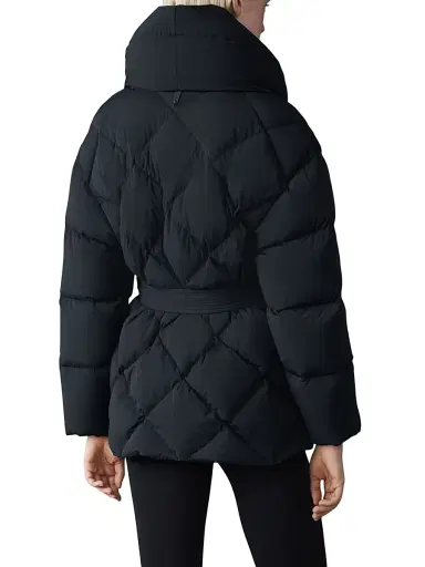 Mackage Women's Olive Down Belted Jacket - Black - Size XL | Thumbnail 4