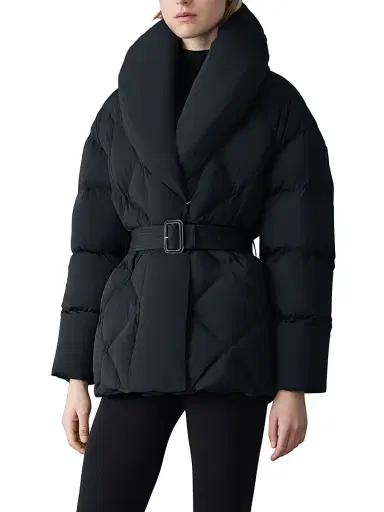 Mackage Women's Olive Down Belted Jacket - Black - Size XL | Thumbnail 5