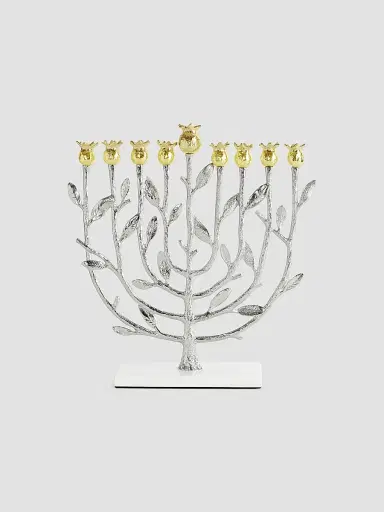 Michael Aram Pomegranate Silver & Gold Menorah | Thumbnail 2 Michael Aram Pomegranate Silver & Gold Menorah | Thumbnail 2