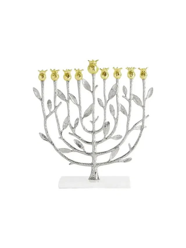 Michael Aram Pomegranate Silver & Gold Menorah