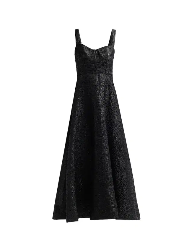 As It May Women's Julia Organza Jacquard Bustier Midi Dress