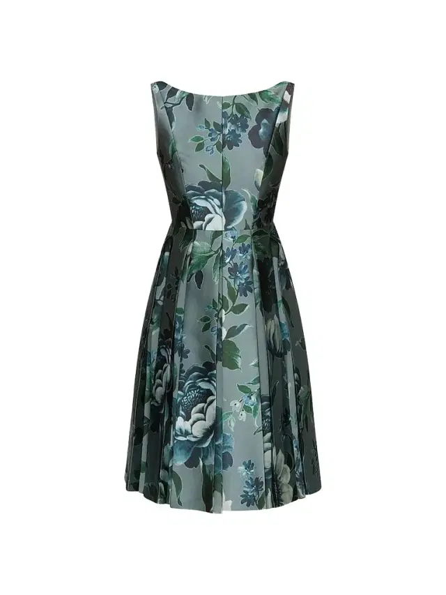 Kay Unger Women's Anatasia Peony Print Midi Dress - Iceberg - Size 12