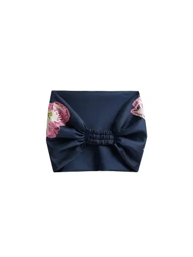 Amsale Women's Sequined Tulip Cocoon Wrap - Navy | Thumbnail 1