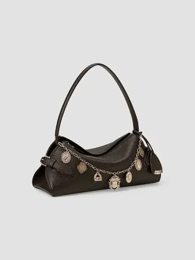 Ralph Lauren Collection Women's The Ralph Charm-Detail Leather Shoulder Bag - Chocolate | Thumbnail 4