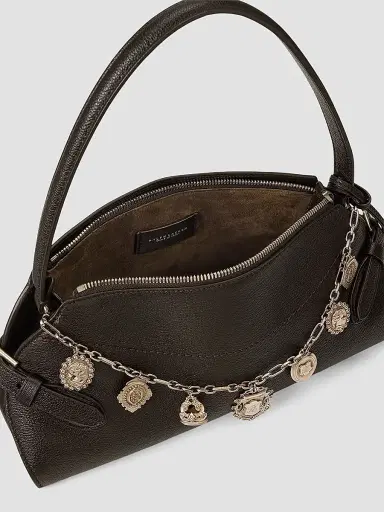 Ralph Lauren Collection Women's The Ralph Charm-Detail Leather Shoulder Bag - Chocolate | Thumbnail 6