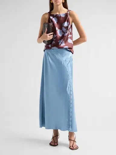TANYA TAYLOR Women's Penny Floral Boatneck Top - Deep Redwood - Size 14 | Thumbnail 2 TANYA TAYLOR Women's Penny Floral Boatneck Top - Deep Redwood - Size 14 | Thumbnail 2