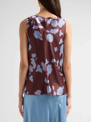 TANYA TAYLOR Women's Penny Floral Boatneck Top - Deep Redwood - Size 14 | Thumbnail 3 TANYA TAYLOR Women's Penny Floral Boatneck Top - Deep Redwood - Size 14 | Thumbnail 3