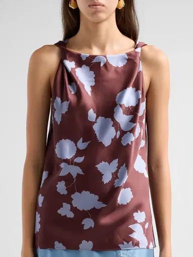 TANYA TAYLOR Women's Penny Floral Boatneck Top - Deep Redwood - Size 14 | Thumbnail 5 TANYA TAYLOR Women's Penny Floral Boatneck Top - Deep Redwood - Size 14 | Thumbnail 5
