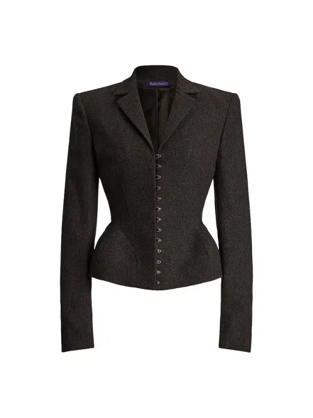 Ralph Lauren Collection Women's Joleene Herringbone Wool Flannel Jacket