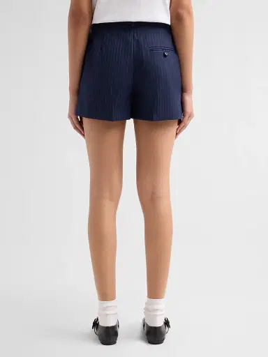 MOSCHINO Women's Pinstriped Wool Trouser Shorts | Thumbnail 3 MOSCHINO Women's Pinstriped Wool Trouser Shorts | Thumbnail 3