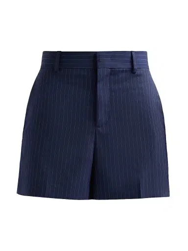 MOSCHINO Women's Pinstriped Wool Trouser Shorts | Thumbnail 1 MOSCHINO Women's Pinstriped Wool Trouser Shorts | Thumbnail 1