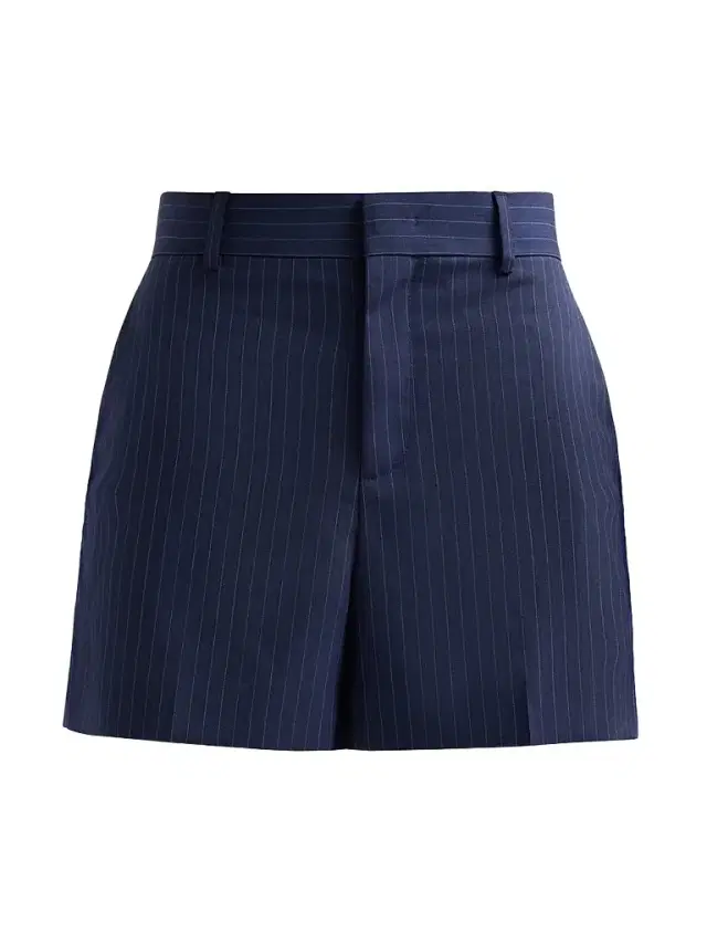 MOSCHINO Women's Pinstriped Wool Trouser Shorts