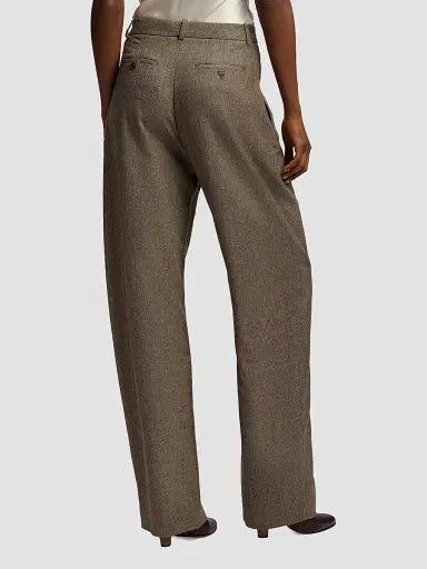 Ralph Lauren Collection Women's Leandre Low-Rise Trousers - Taupe Multi | Thumbnail 3