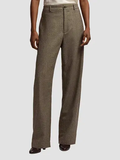 Ralph Lauren Collection Women's Leandre Low-Rise Trousers - Taupe Multi | Thumbnail 4