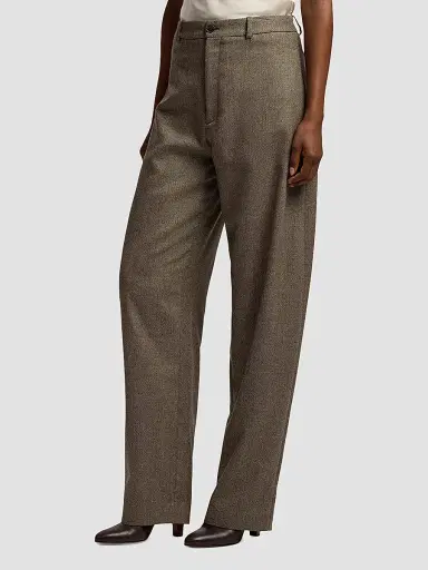 Ralph Lauren Collection Women's Leandre Low-Rise Trousers - Taupe Multi | Thumbnail 5