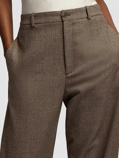 Ralph Lauren Collection Women's Leandre Low-Rise Trousers - Taupe Multi | Thumbnail 6