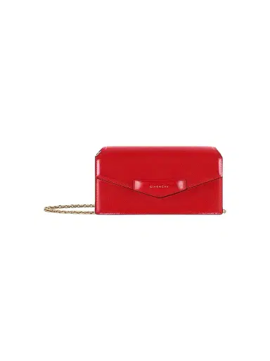 Givenchy Women's Antigona Wallet with Chain in Box Leather - Vermillon | Thumbnail 1