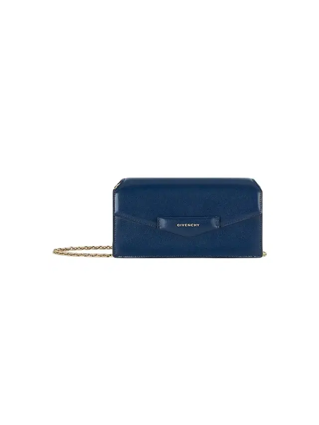 Givenchy Women's Antigona Wallet with Chain in Box Leather - Saphir Blue