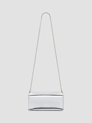 Givenchy Women's Antigona Wallet with Chain in Mirror Leather - Light Silvery | Thumbnail 4