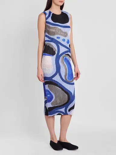Pleats Please Issey Miyake Women's Roll Printed Plissé Dress | Thumbnail 4 Pleats Please Issey Miyake Women's Roll Printed Plissé Dress | Thumbnail 4