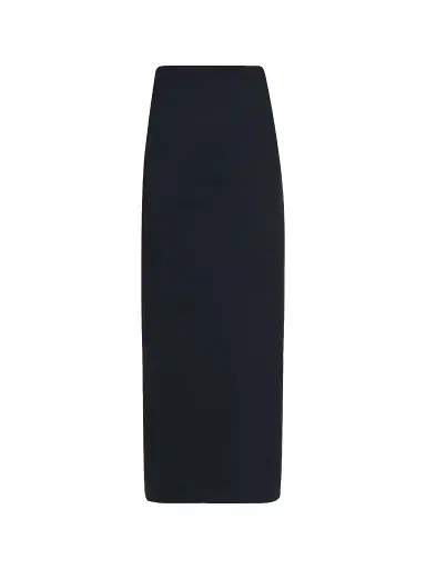 Issey Miyake Women's Allow Stretch Washi-Blend Maxi Skirt - Dark Navy | Thumbnail 1
