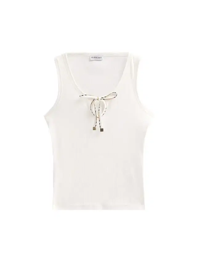 Burberry Women's Tierra Check Tie Tank - Chalk
