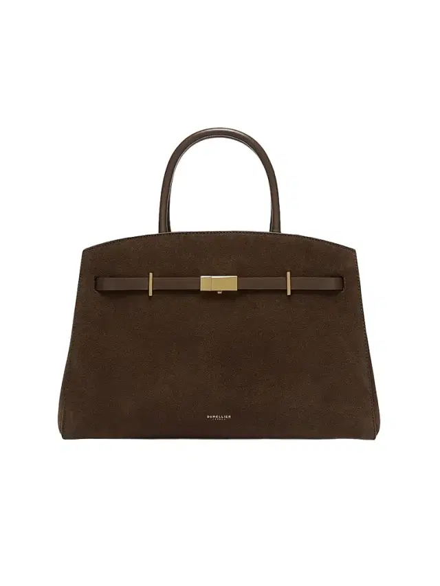 DeMellier Women's Hudson Belted Suede Top Handle Bag - Mocha