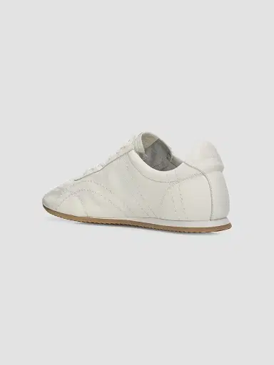 TOTEME Women's Flex Leather Low-Top Sneakers - Off White | Thumbnail 4