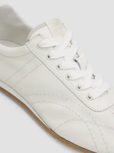 TOTEME Women's Flex Leather Low-Top Sneakers - Off White | Thumbnail 5