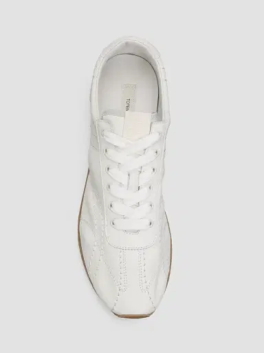 TOTEME Women's Flex Leather Low-Top Sneakers - Off White | Thumbnail 6