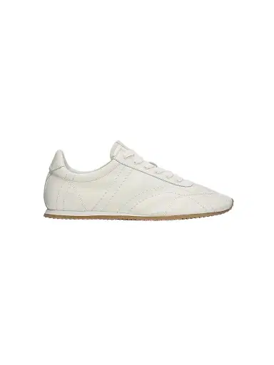 TOTEME Women's Flex Leather Low-Top Sneakers - Off White | Thumbnail 1