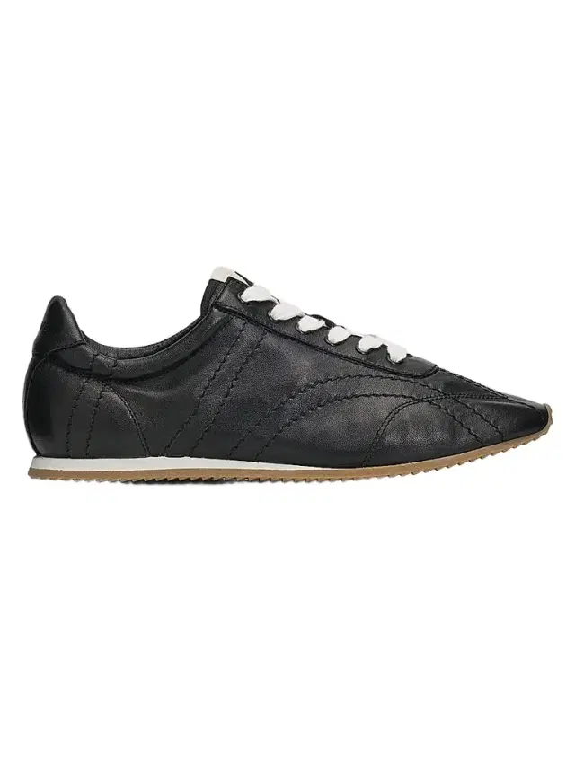 TOTEME Women's Flex Leather Low-Top Sneakers - Black