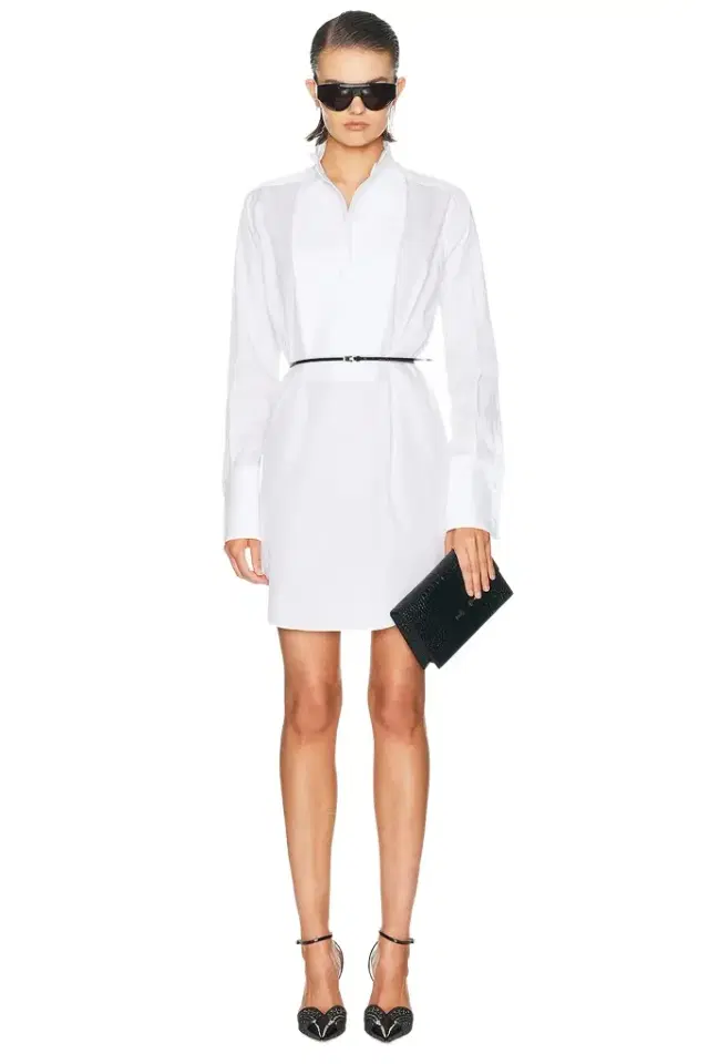 Tom Ford Twill Tuxedo Shirt Dress