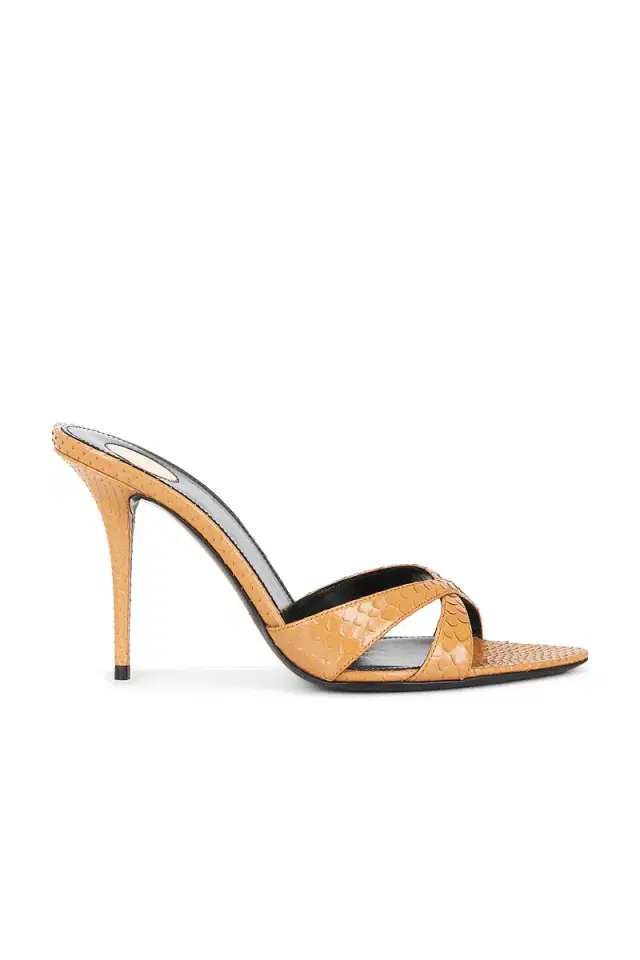 Saint Laurent Gippy Python Mule Sandal