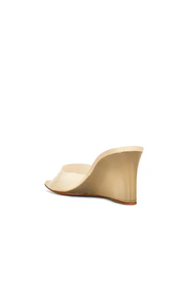 Amina Muaddi Lupita 70 Glass Wedge Sandal | Thumbnail 3