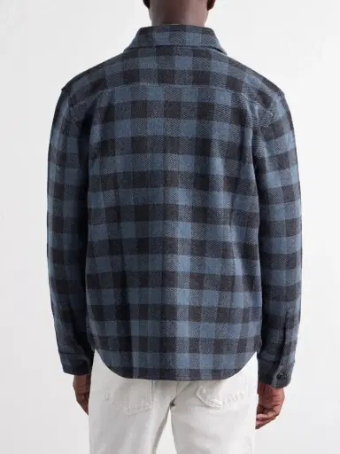 RRL Checked Wool-Matlock Overshirt - Men | Thumbnail 4