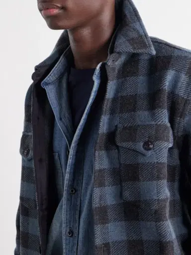 RRL Checked Wool-Matlock Overshirt - Men | Thumbnail 5