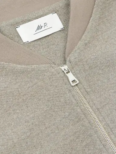 MR P. Wool-Blend Piqué Zip-Up Bomber Jacket - Men | Thumbnail 6