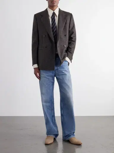 Husbands Double-Breasted Prince Of Wales Merino Wool-Twill Blazer - Men | Thumbnail 2 Husbands Double-Breasted Prince Of Wales Merino Wool-Twill Blazer - Men | Thumbnail 2
