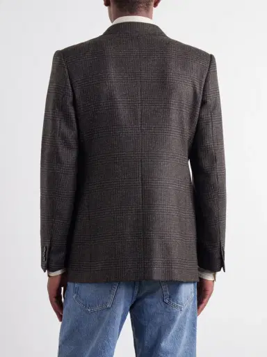 Husbands Double-Breasted Prince Of Wales Merino Wool-Twill Blazer - Men | Thumbnail 4 Husbands Double-Breasted Prince Of Wales Merino Wool-Twill Blazer - Men | Thumbnail 4