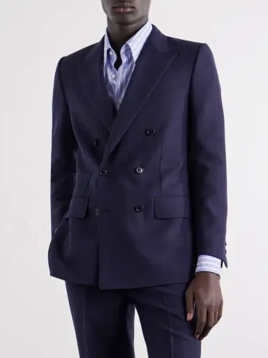 Husbands Double-Breasted Wool-Fresco Suit - Men | Thumbnail 3